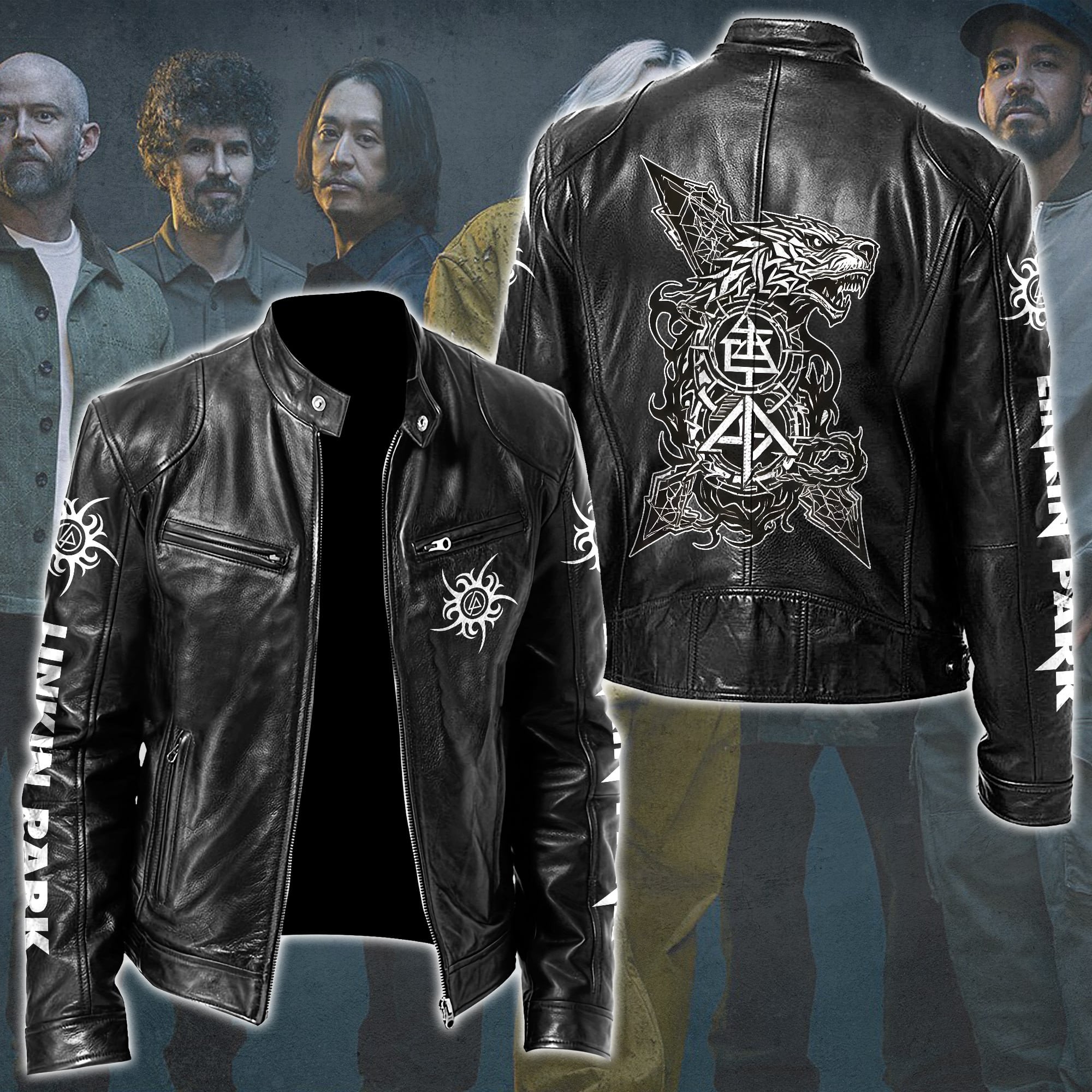Linkin Park Leather Bomber Jacket