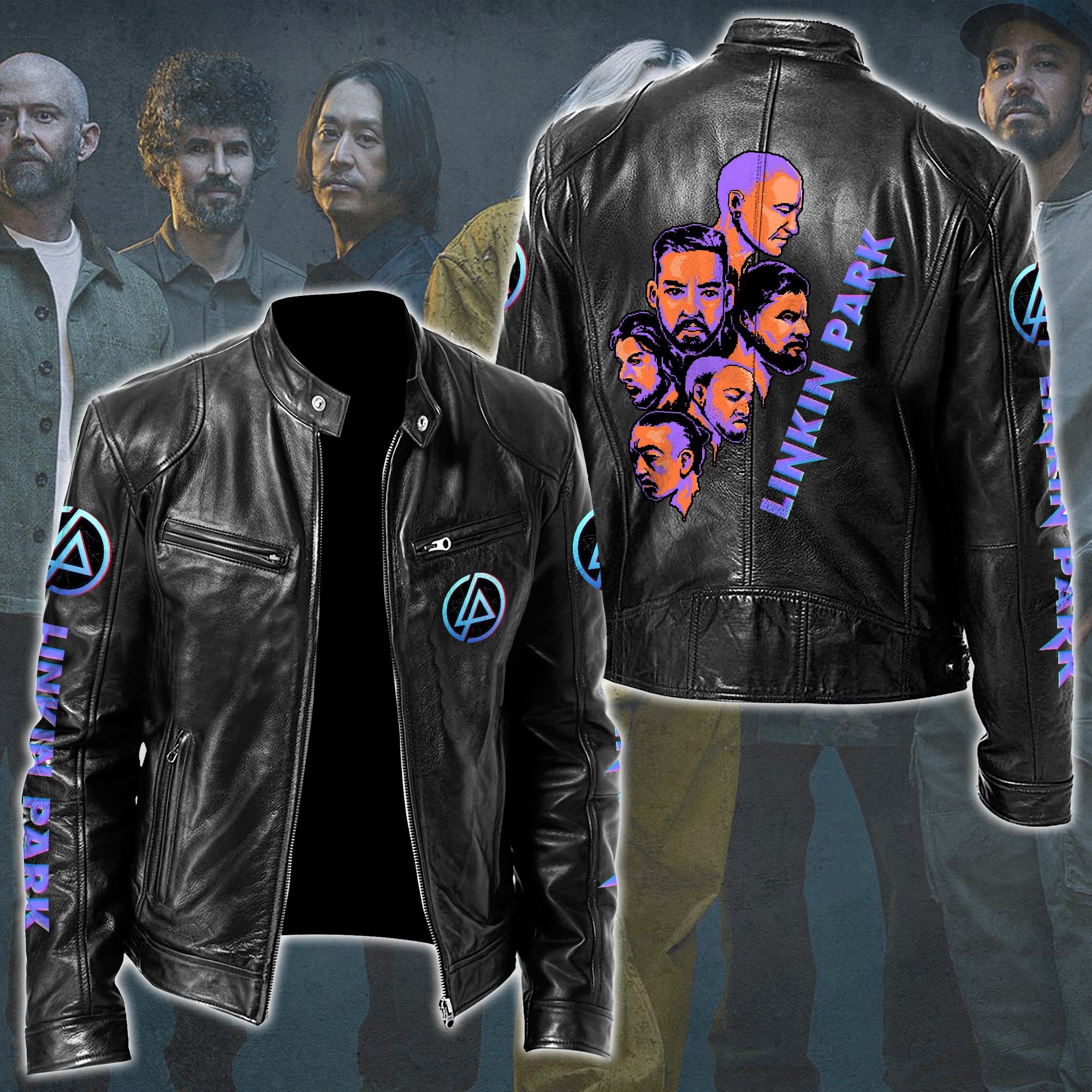 Linkin Park Leather Bomber Jacket