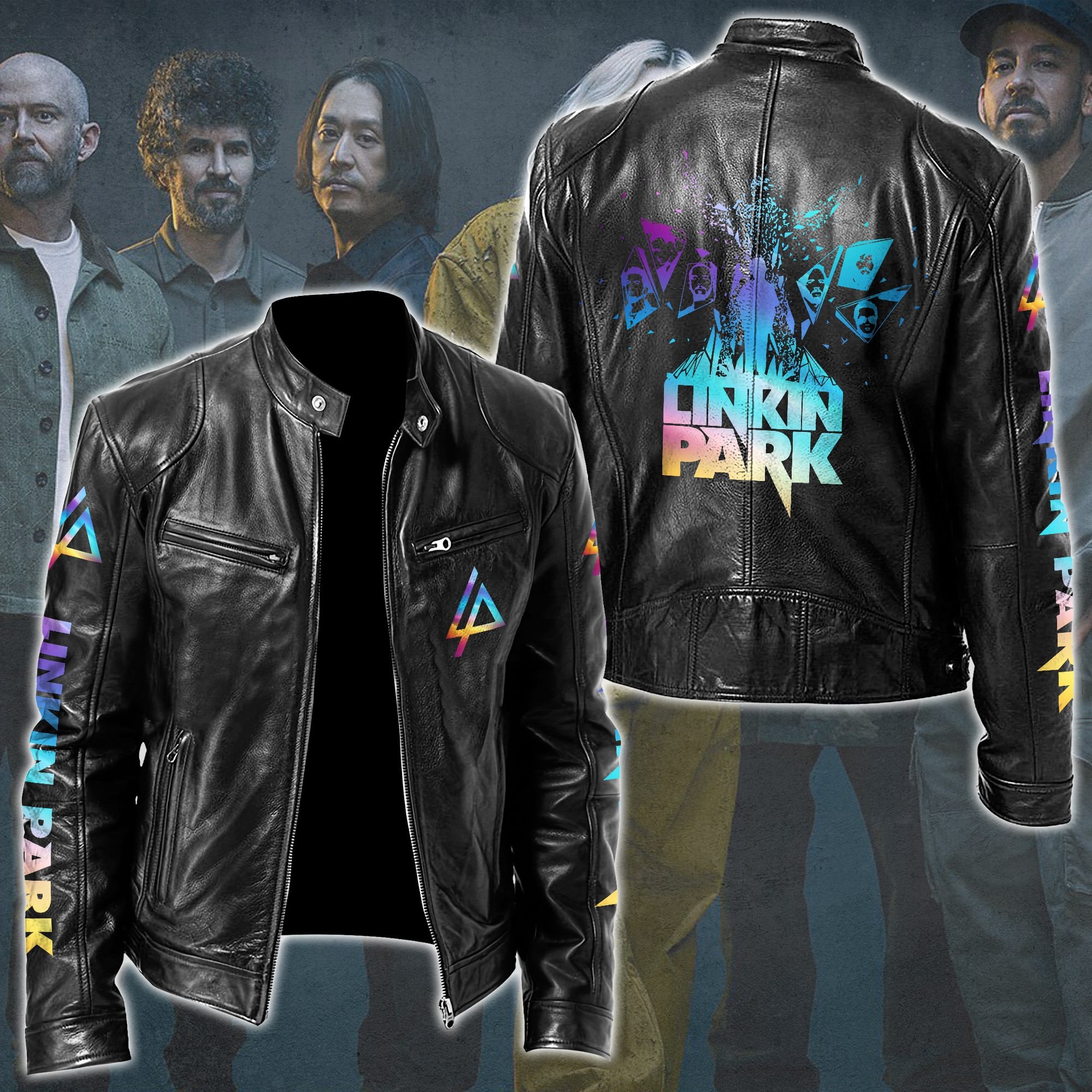 Linkin Park Leather Bomber Jacket