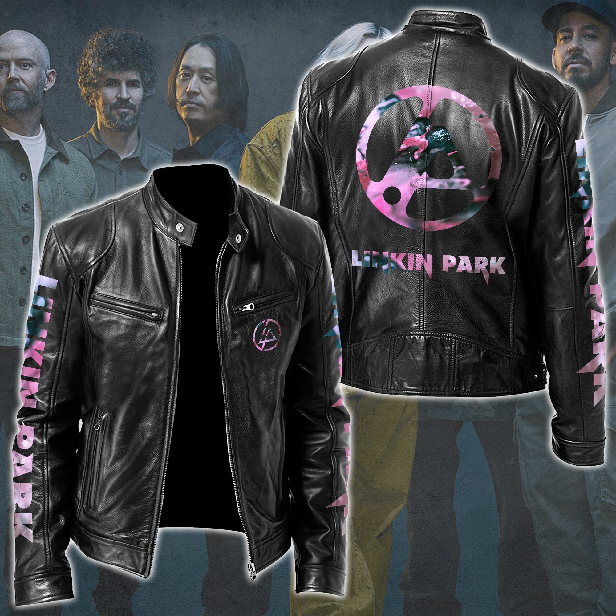 Linkin Park Leather Bomber Jacket