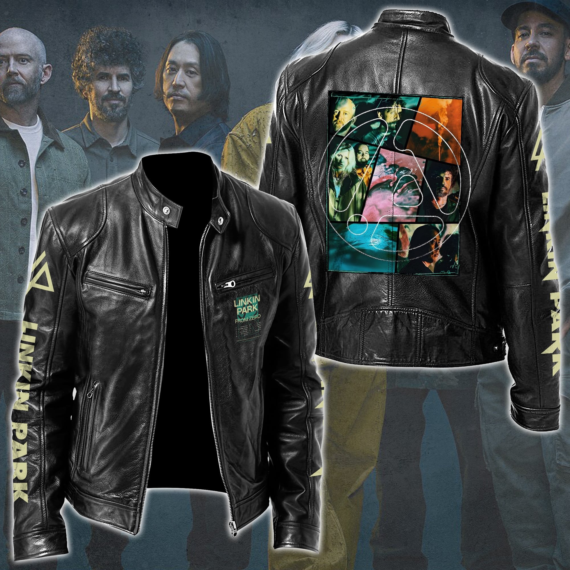 Linkin Park Leather Bomber Jacket