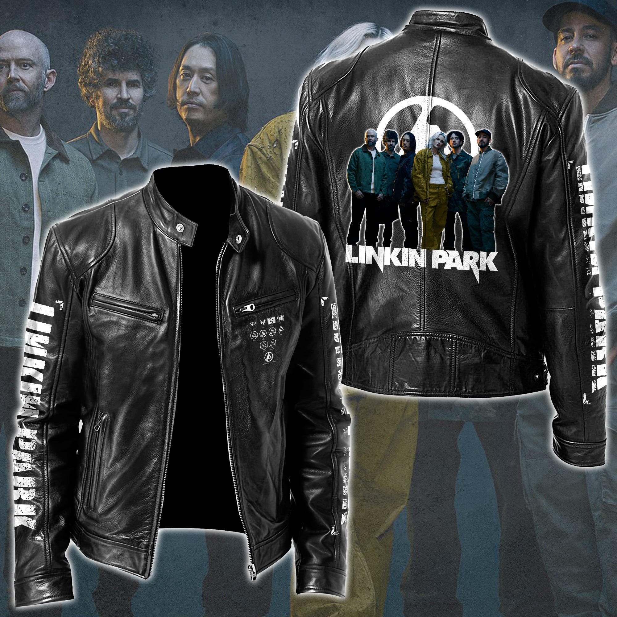 Linkin Park Leather Bomber Jacket