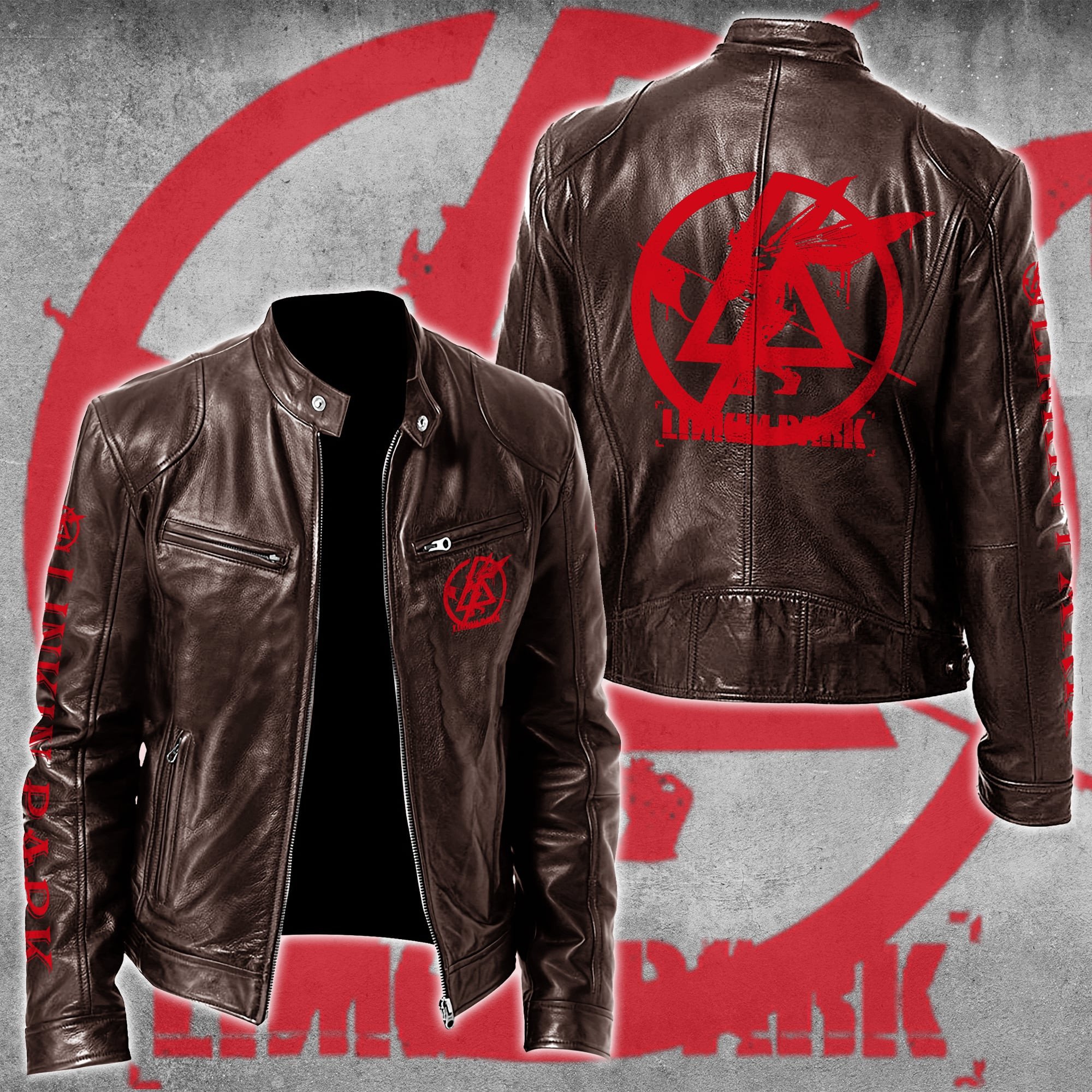 Linkin Park Music Leather Bomber Jacket