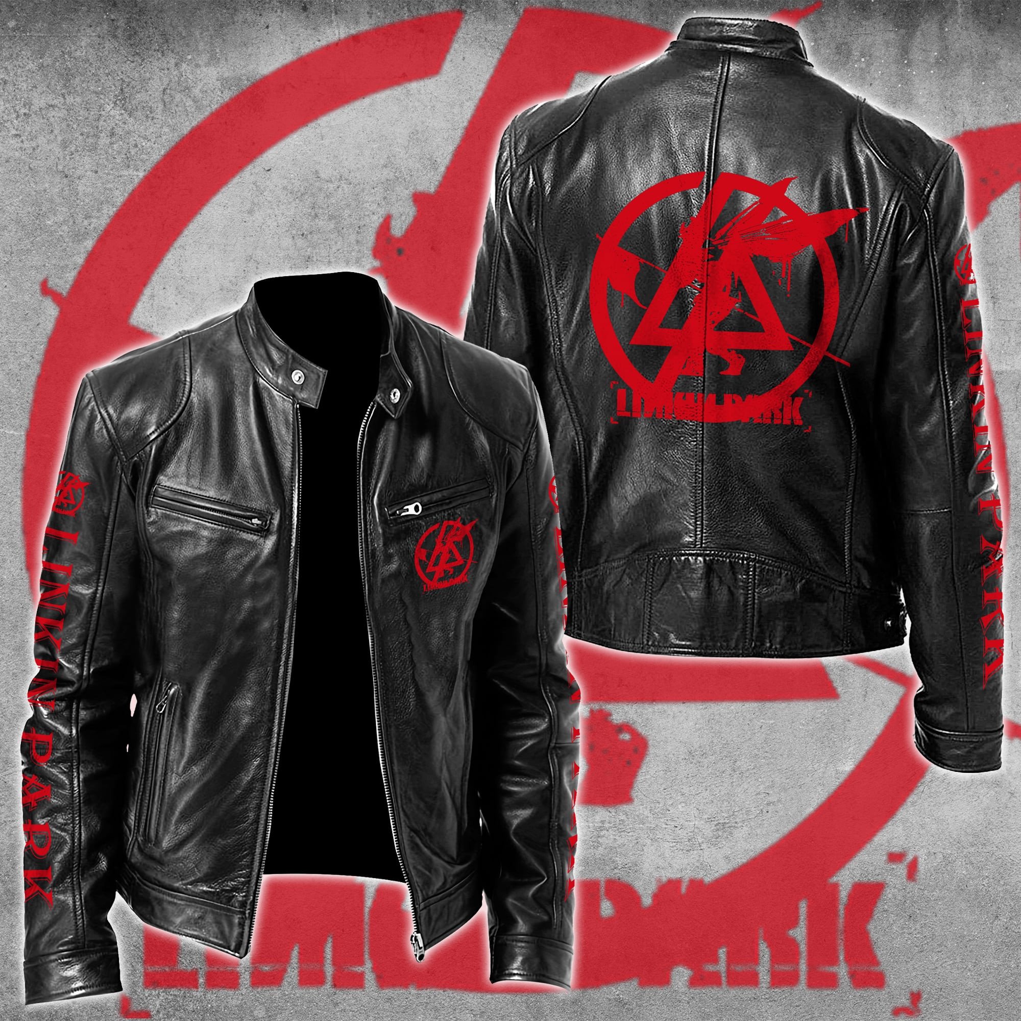 Linkin Park Music Leather Bomber Jacket