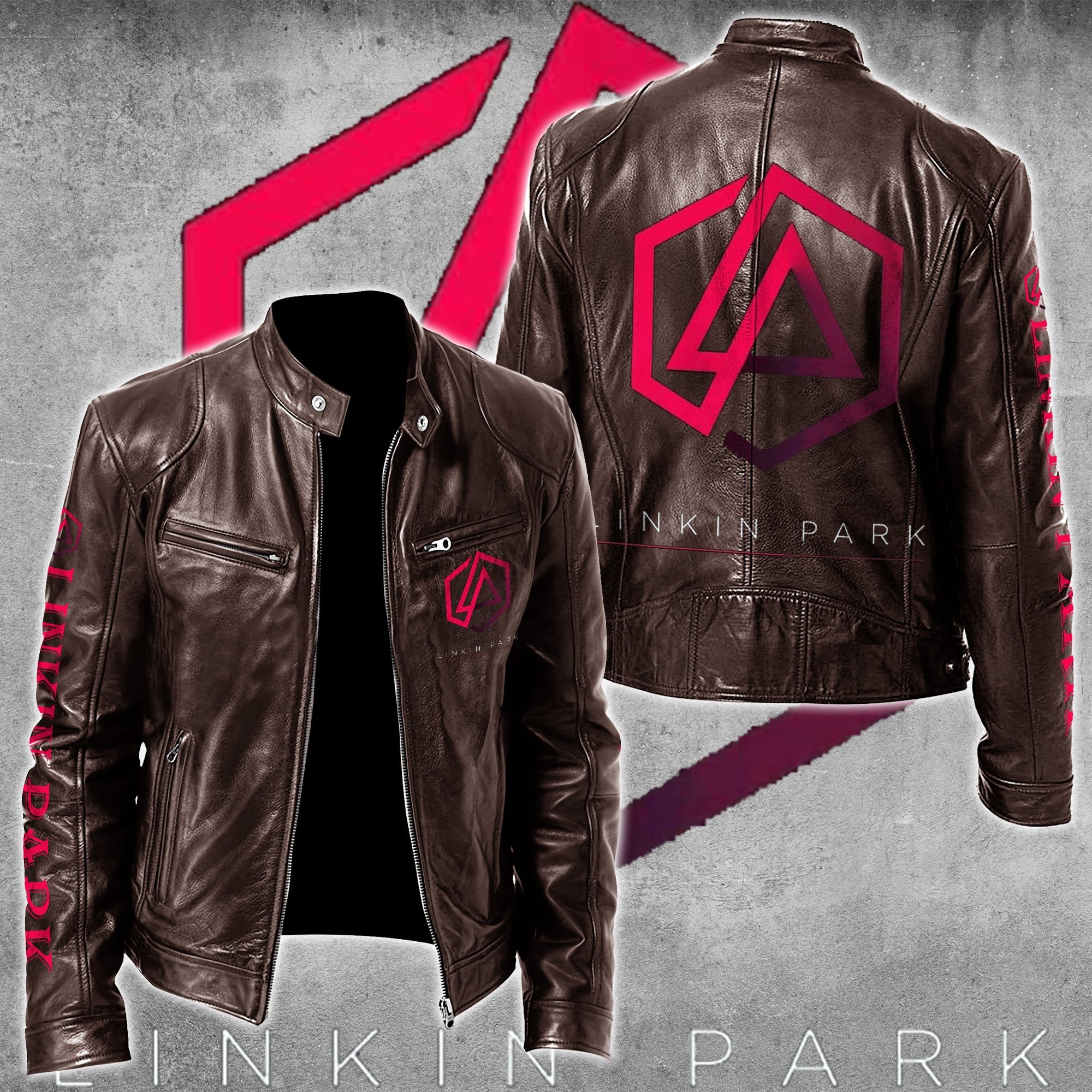 Linkin Park Music Leather Bomber Jacket