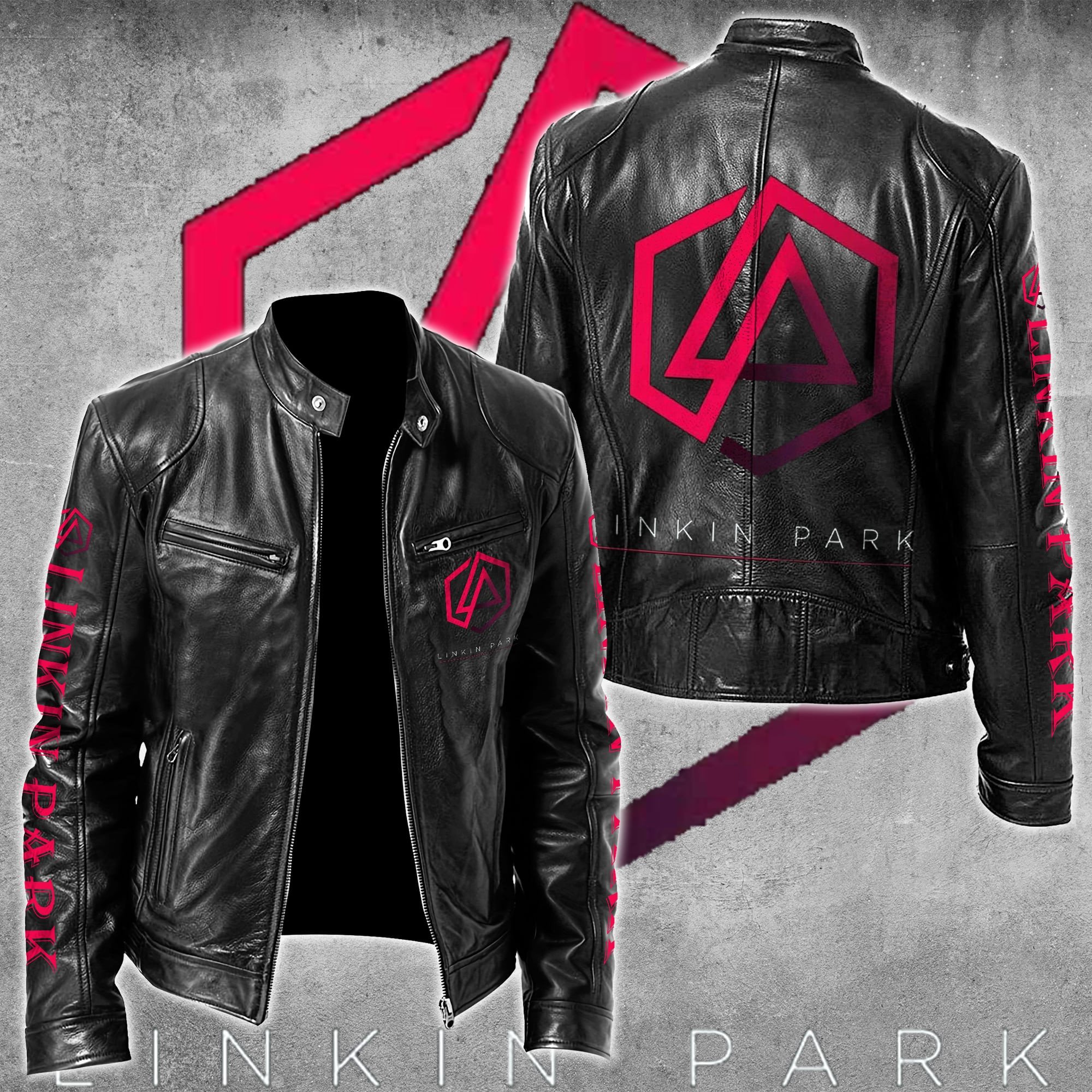 Linkin Park Music Leather Bomber Jacket