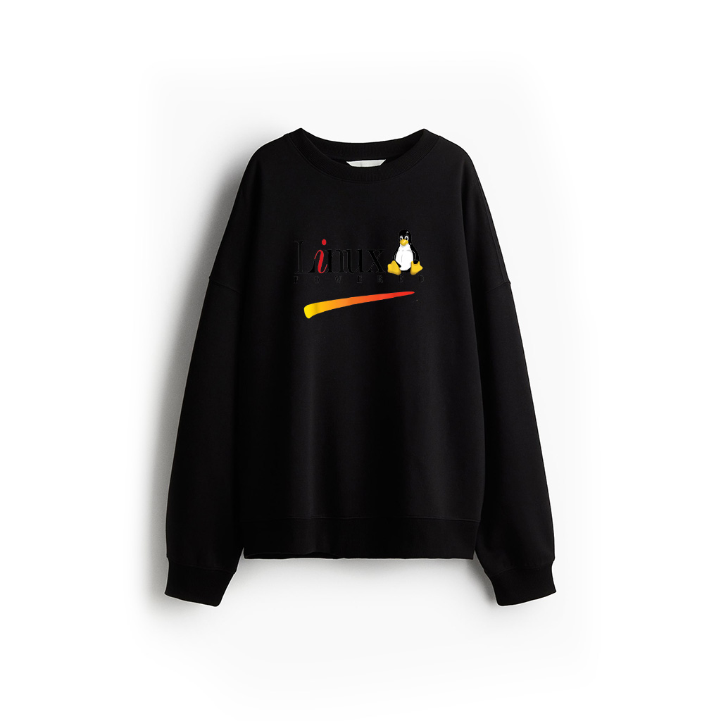 Linux Os Sweatshirt Powered By Linux Tux Penguin Sweatshirt 21-07-2025
