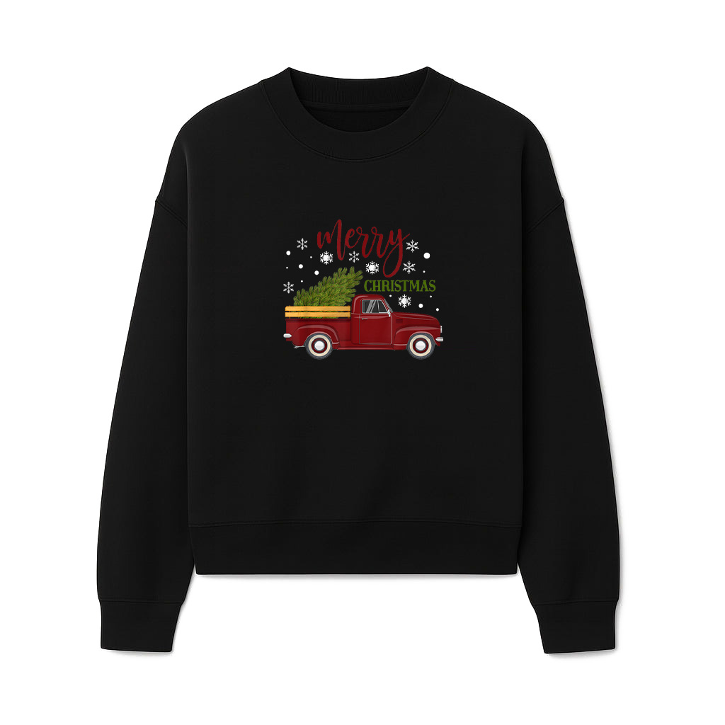 Little Red Christmas Truck Vintage Sweatshirts 06-10-2025