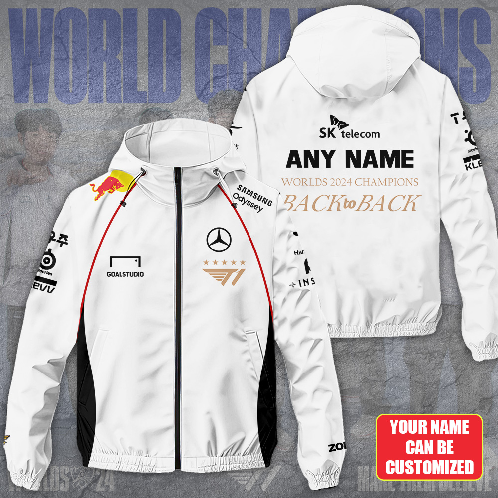 Lol World Champions X T1 Windbreaker Jacket Style Windbreaker Jacket For Fans