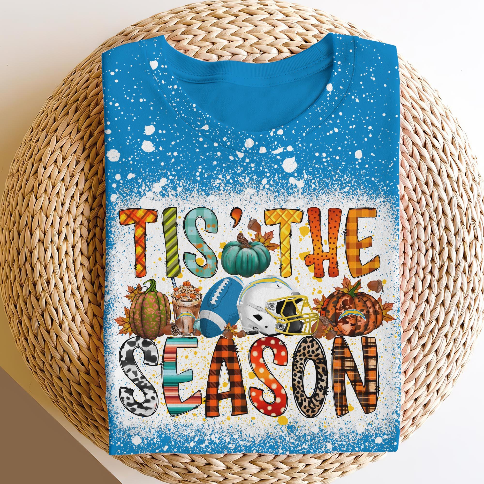 Los Angeles Chargers 3D Shirts, Tis The Season Shirts, Sport Shirts For Fan