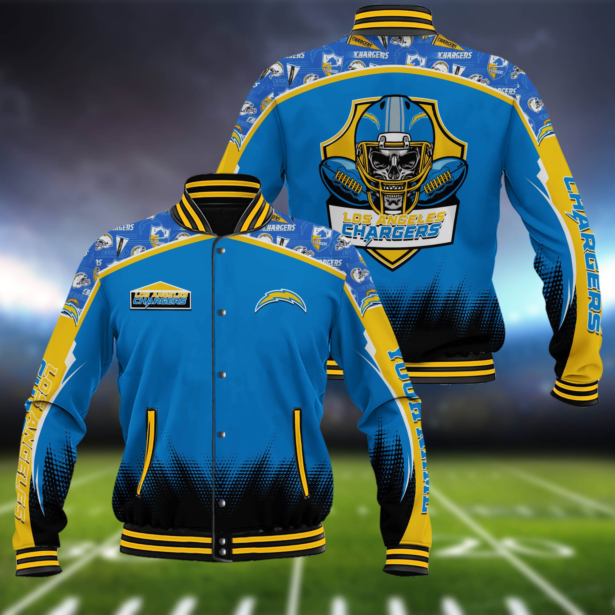 Los Angeles Chargers Baseball Jacket Custom Name, Sport Team Jacket, Sport Gifts 