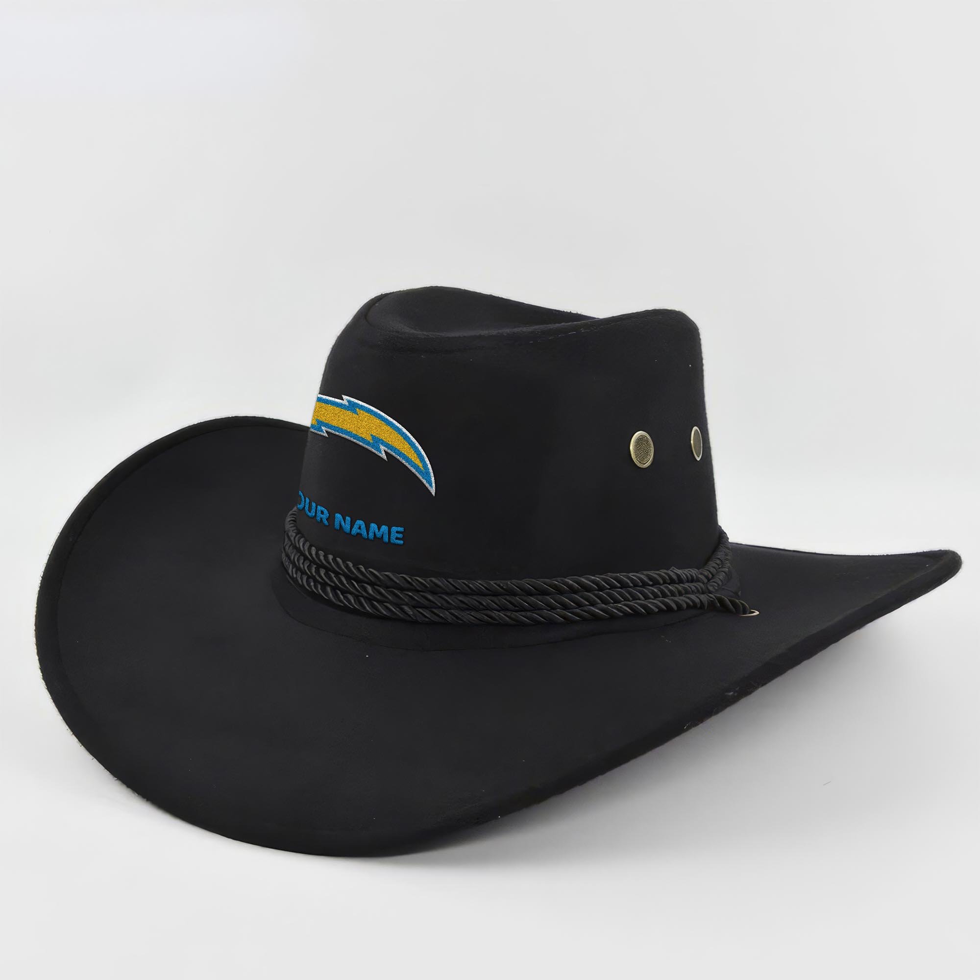 Los Angeles Chargers Cowboy Hat Custom Your Name, Gifts For Fan
