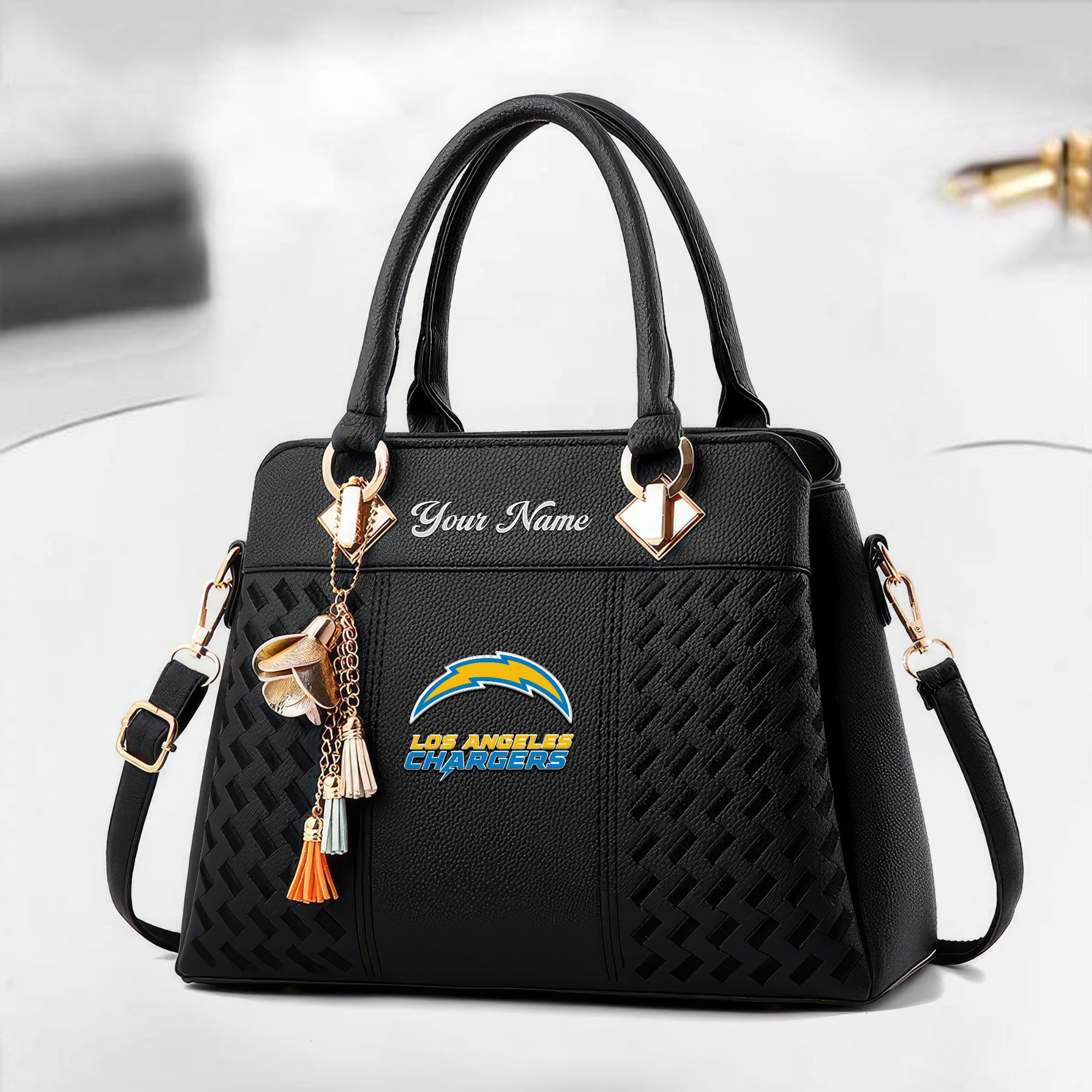 Los Angeles Chargers Custom Deluxe Handbag For Women Custom Your Name 2025 Versions, Sport Deluxe Handbag