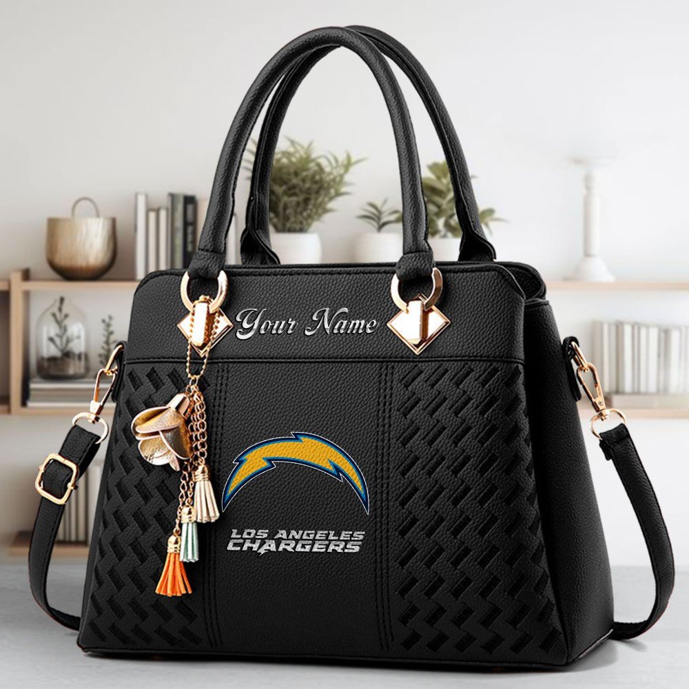 Los Angeles Chargers Deluxe Handbag For Women Custom Name 2025 Versions, Sport Deluxe Handbag