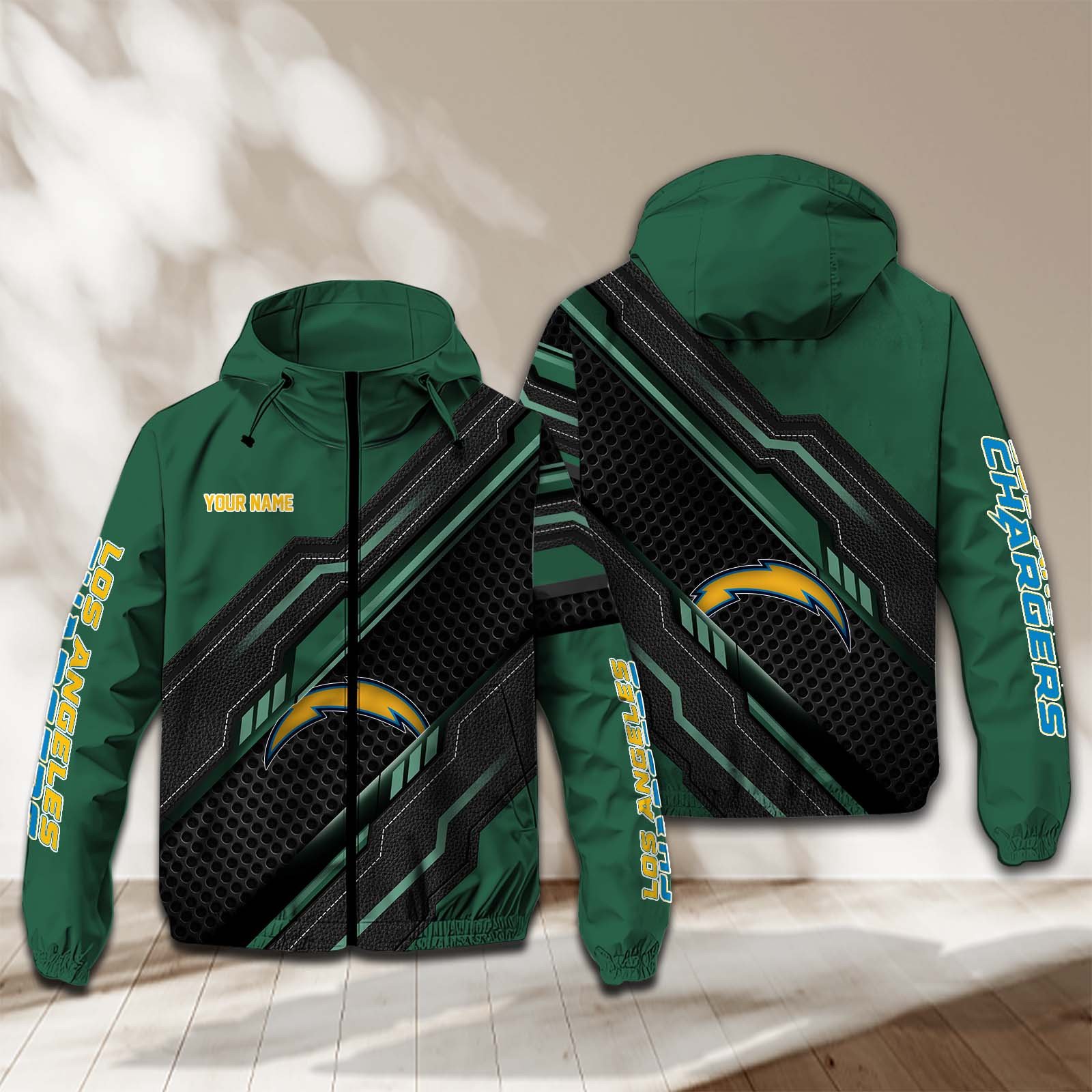 Los Angeles Chargers NFL Personalized Windbreaker Jacket For Fan
