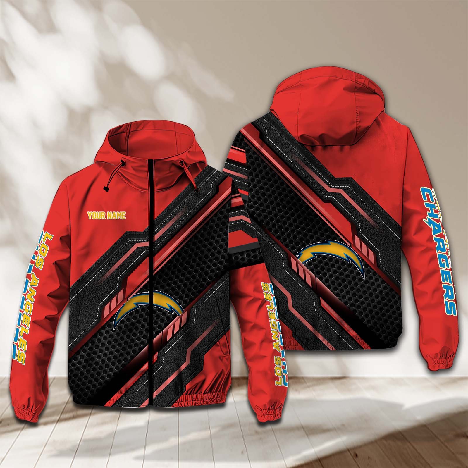 Los Angeles Chargers NFL Personalized Windbreaker Jacket For Fan