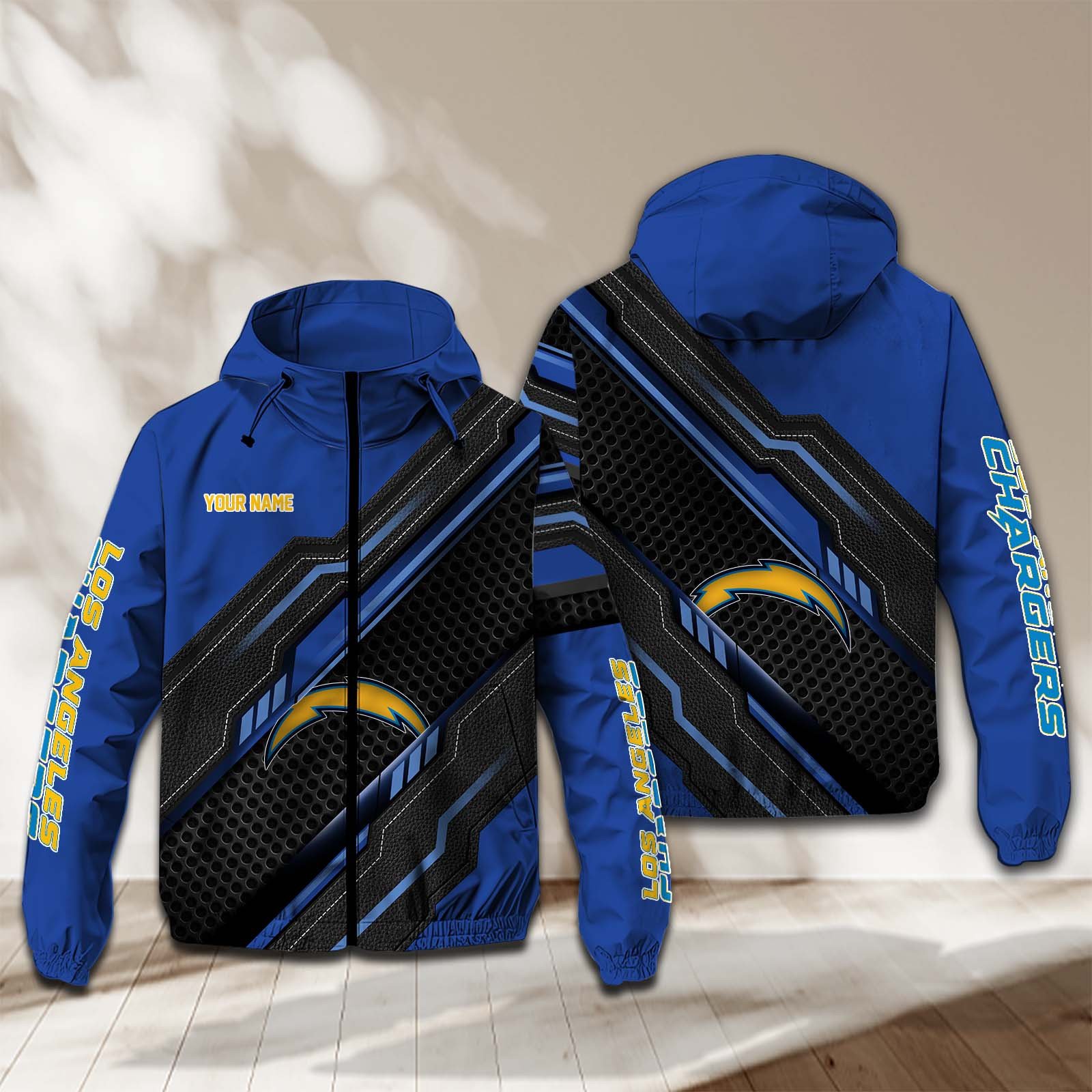 Los Angeles Chargers NFL Personalized Windbreaker Jacket For Fan