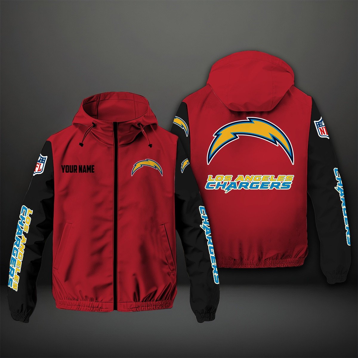 Los Angeles Chargers NFL Personalized Windbreaker Jacket For Fan
