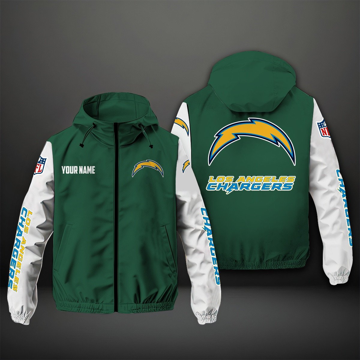 Los Angeles Chargers NFL Personalized Windbreaker Jacket For Fan