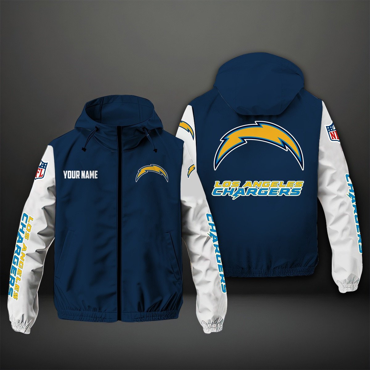 Los Angeles Chargers NFL Personalized Windbreaker Jacket For Fan