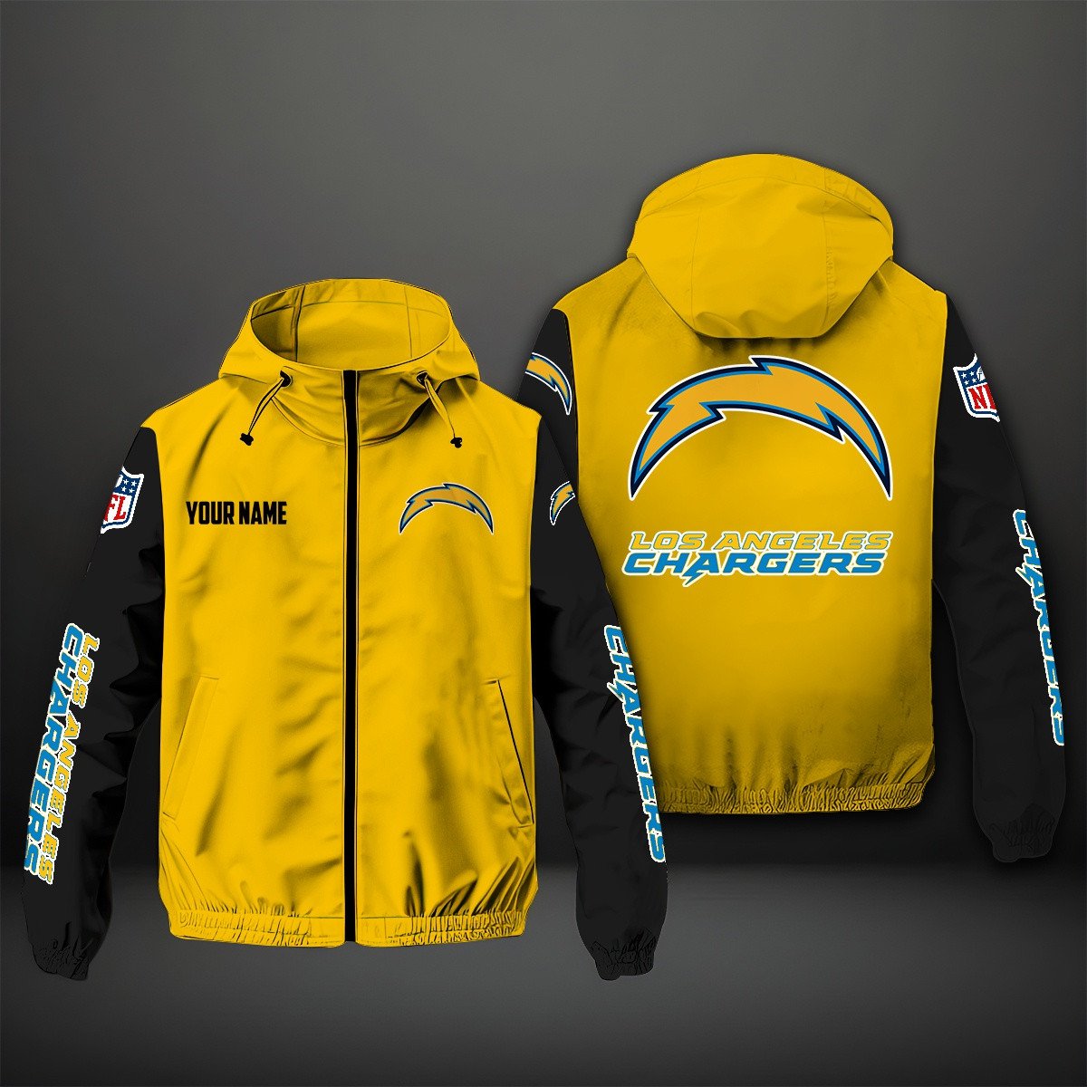 Los Angeles Chargers NFL Personalized Windbreaker Jacket For Fan