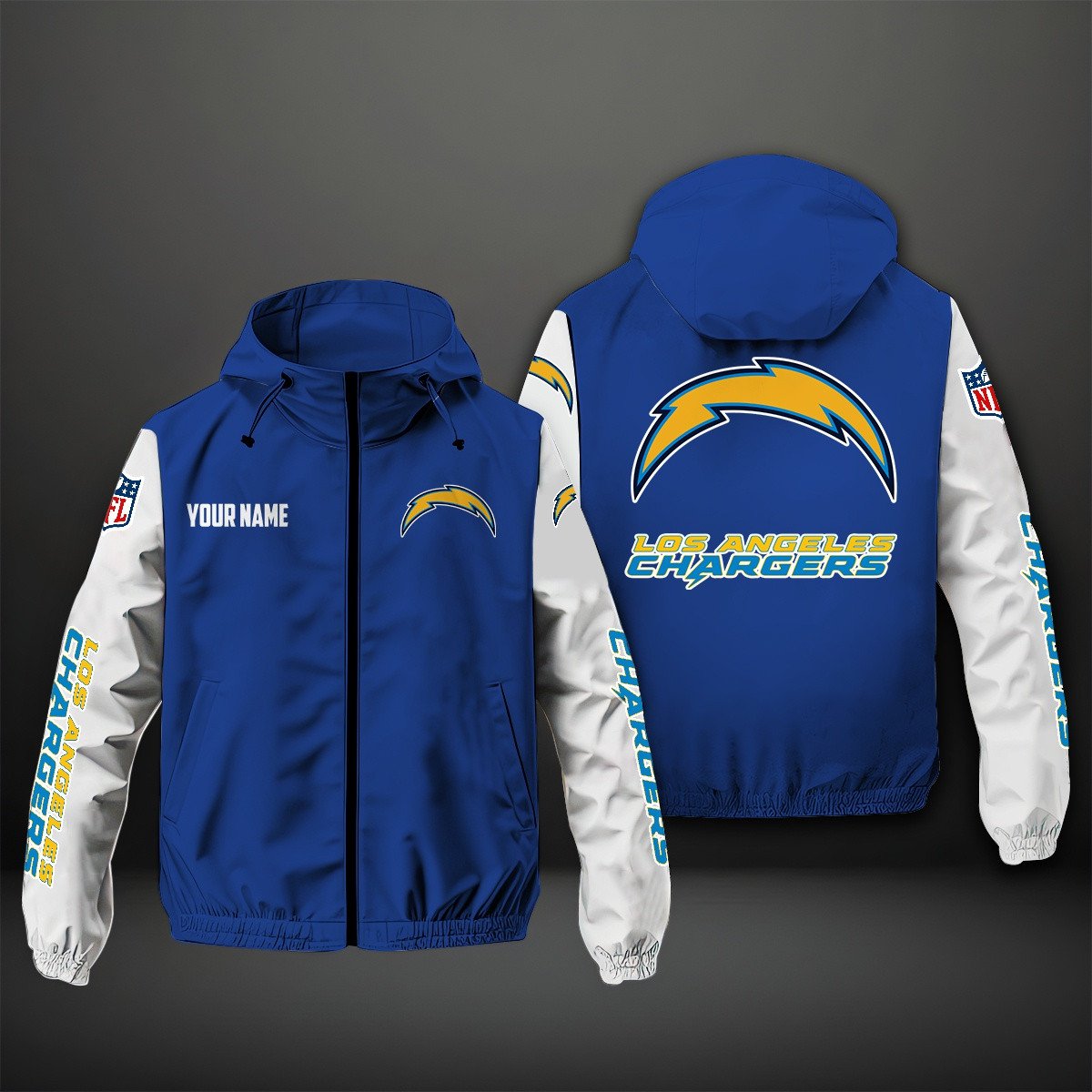 Los Angeles Chargers NFL Personalized Windbreaker Jacket For Fan