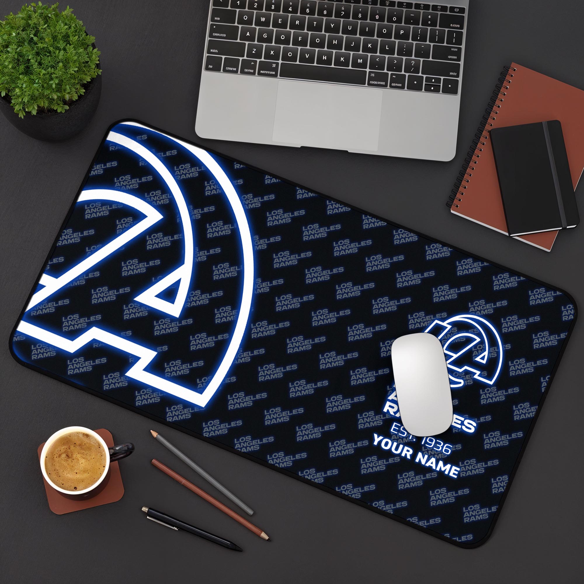 Los Angeles Rams 2025 Version Mouse Pad Custom Printed, Sport Team Mouse Pad, Sport Gift For Fans