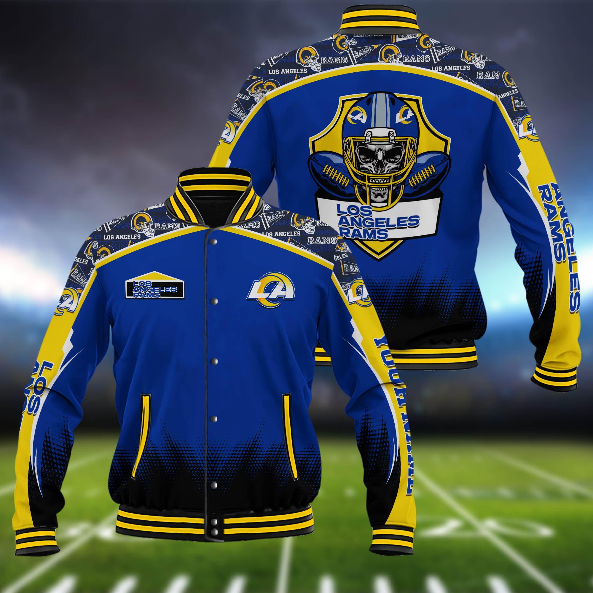 Los Angeles Rams Baseball Jacket Custom Name, Sport Team Jacket, Sport Gifts 
