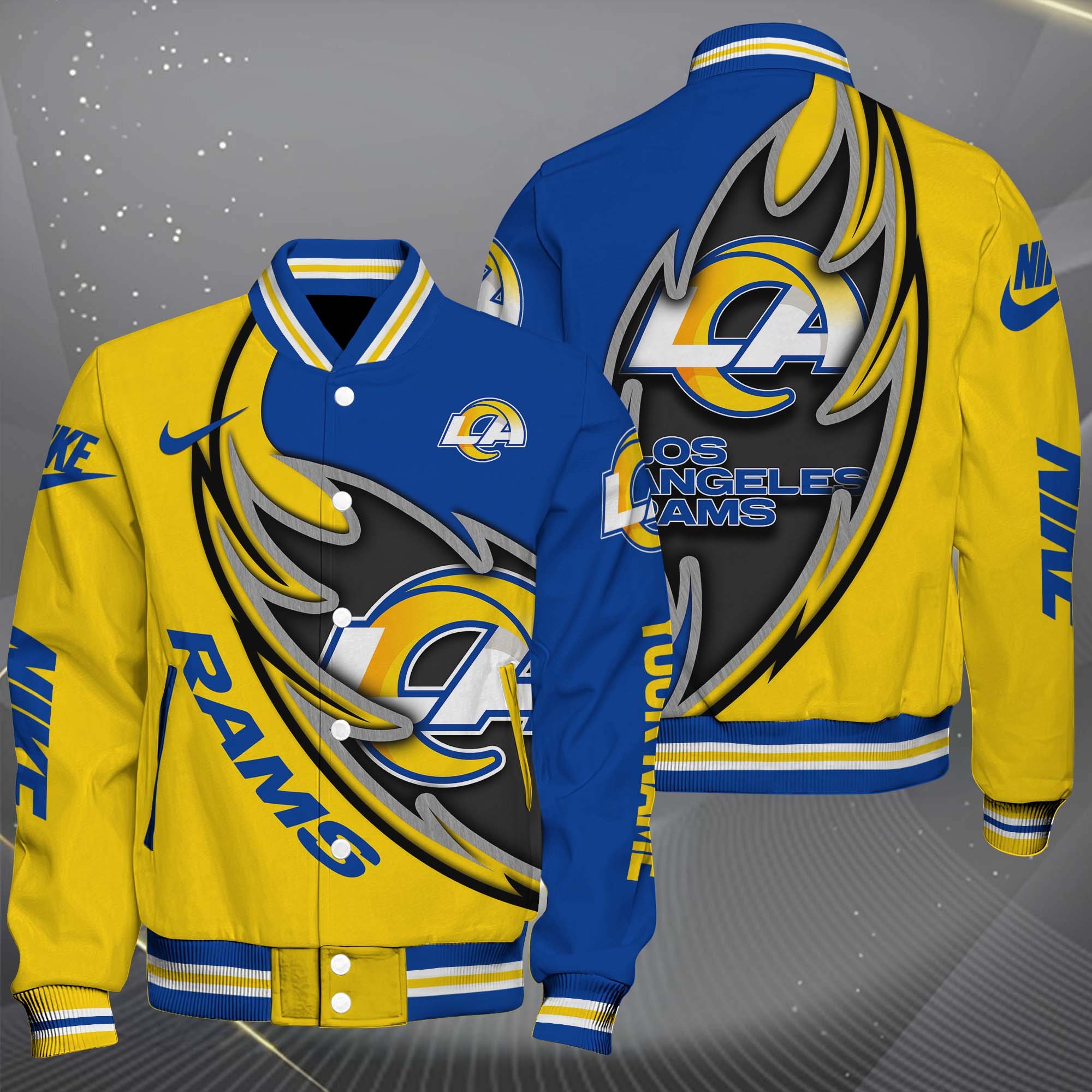 Los Angeles Rams Baseball Jacket, Sport Jacket Custom You Name, Football Fan Gifts 