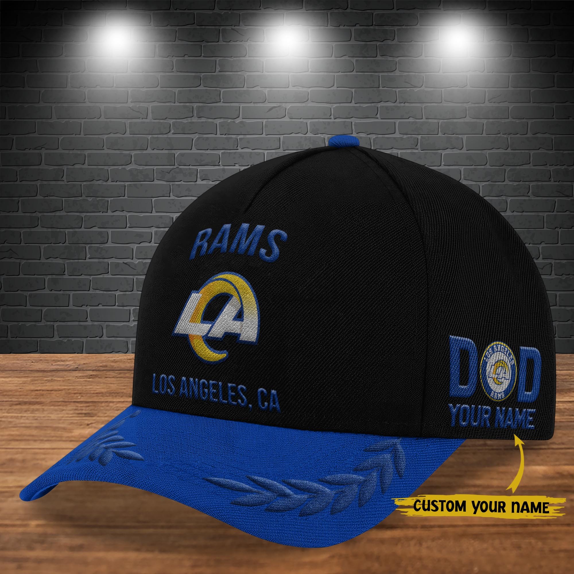 Los Angeles Rams Cap New 2025 Version Custom Your Name, Sport Team Cap, Sport Gift For Fans, Fathers Day Gifts