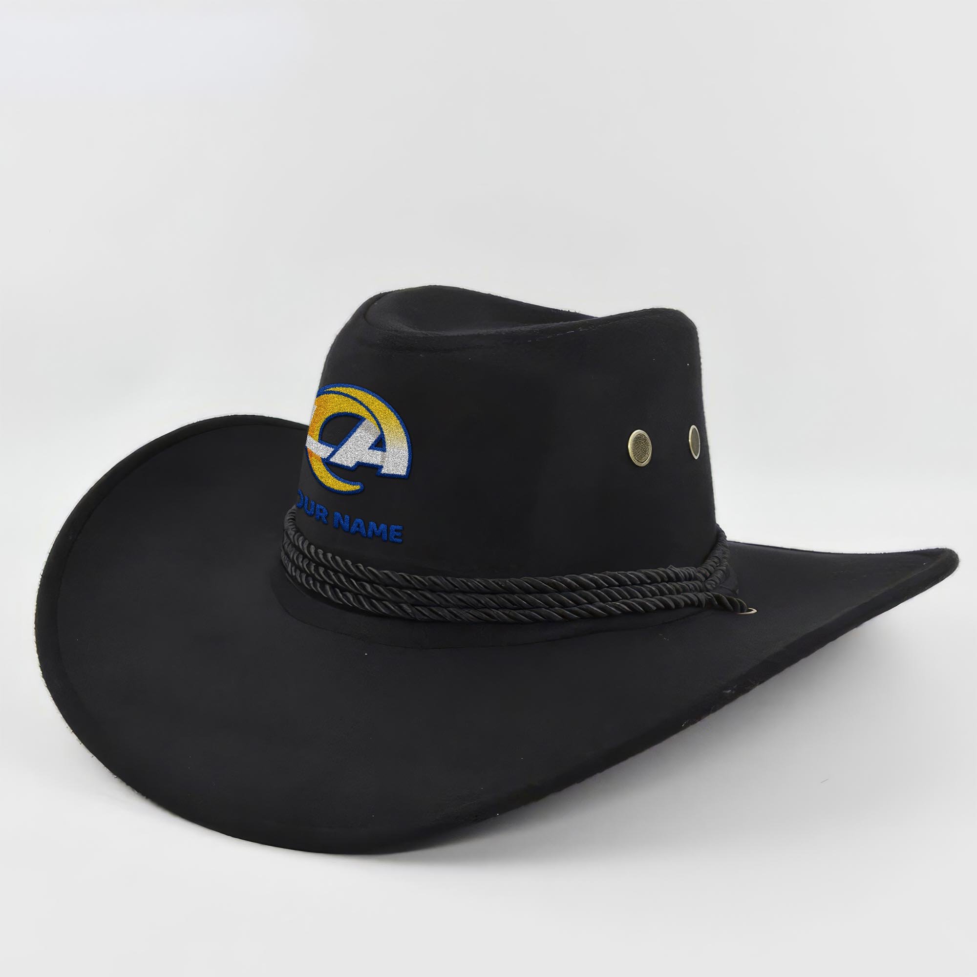 Los Angeles Rams Cowboy Hat Custom Your Name, Gifts For Fan
