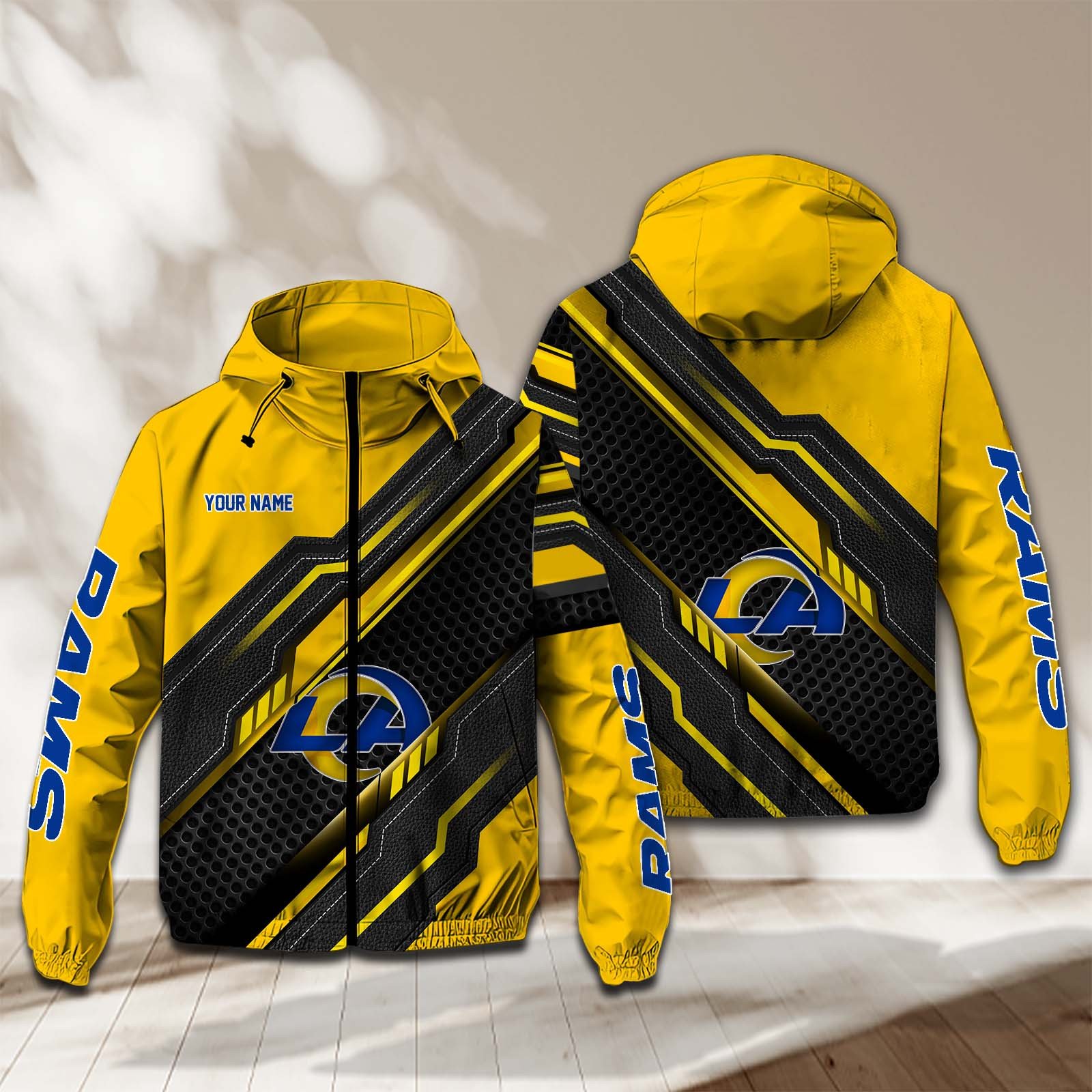 Los Angeles Rams NFL Personalized Windbreaker Jacket For Fan