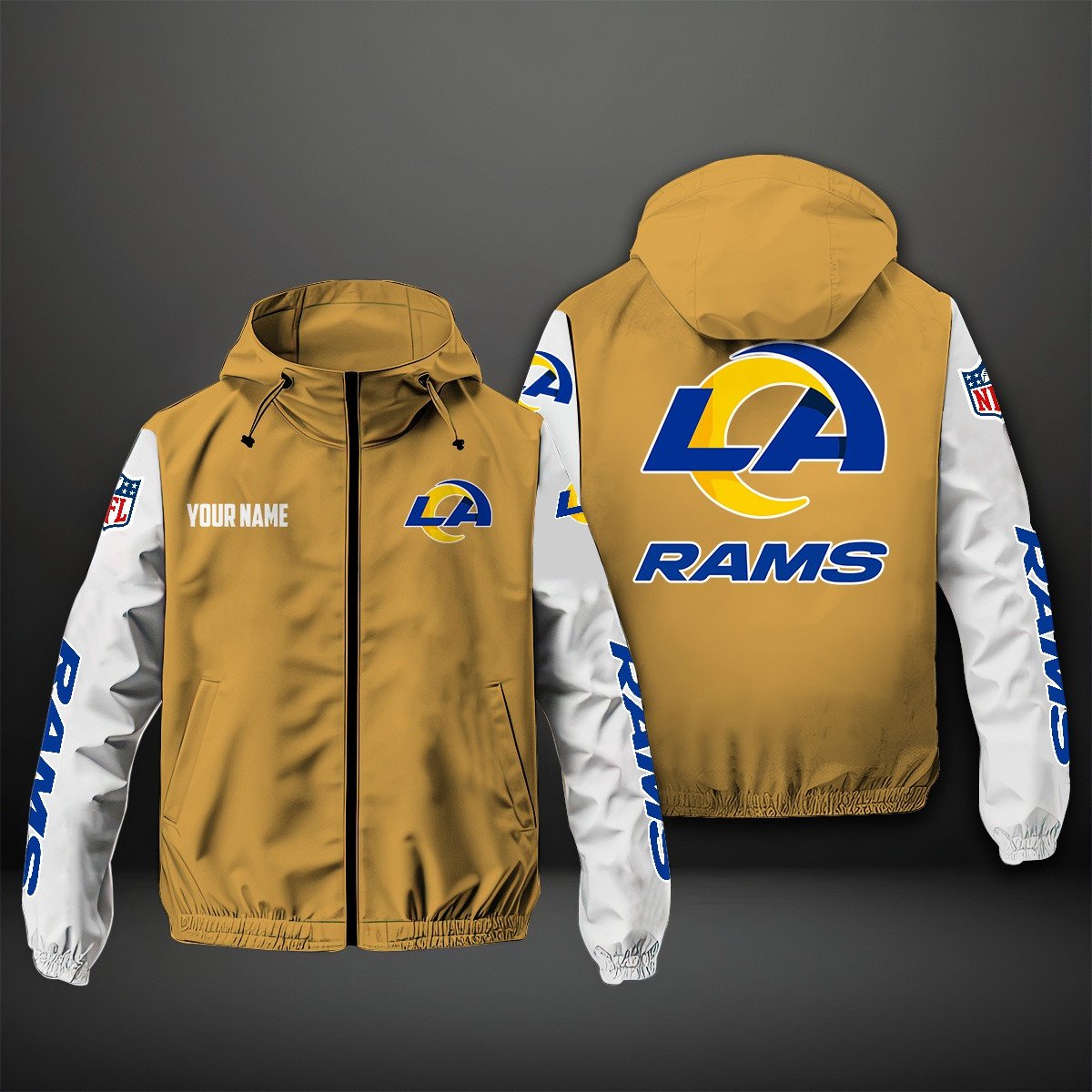 Los Angeles Rams NFL Personalized Windbreaker Jacket For Fan