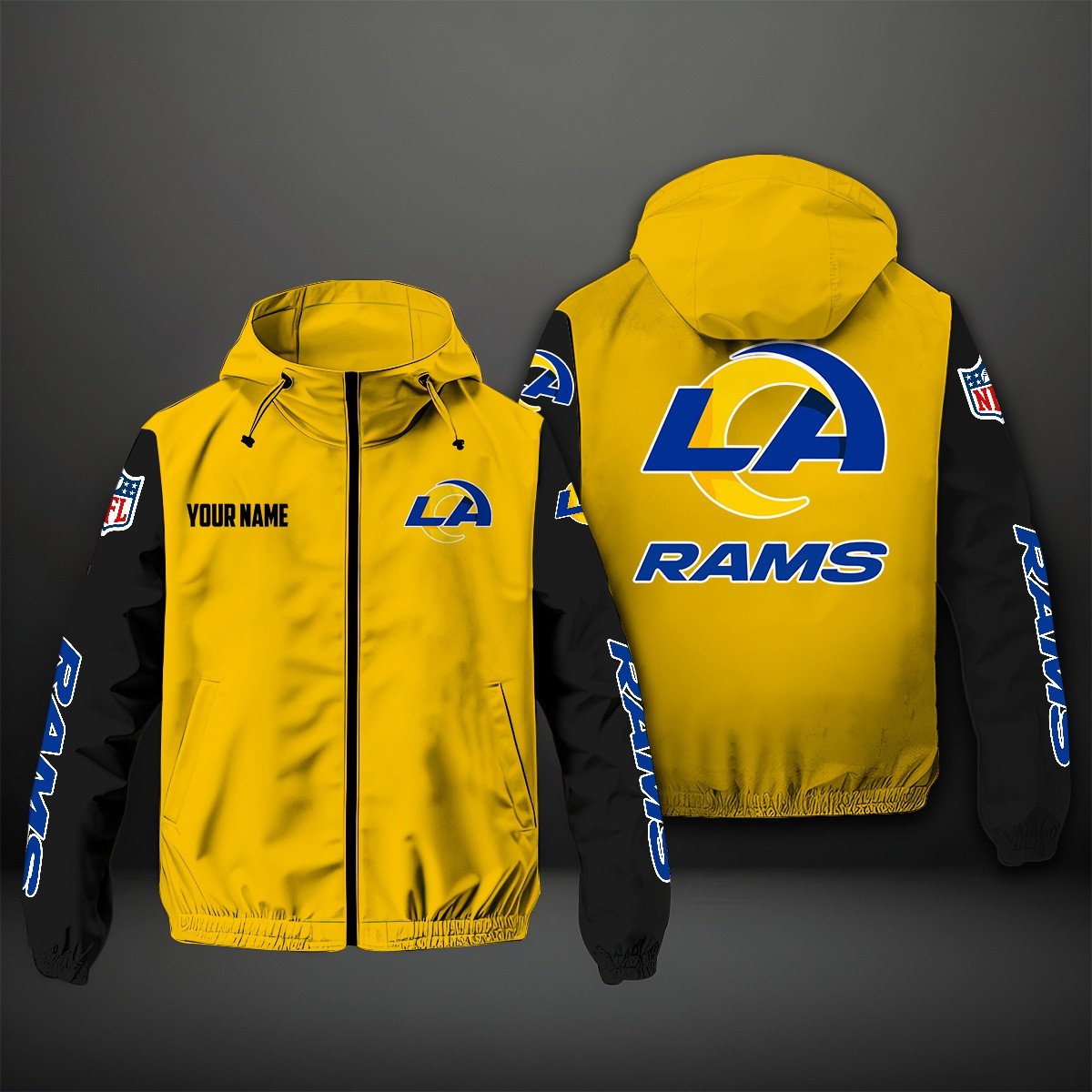 Los Angeles Rams NFL Personalized Windbreaker Jacket For Fan