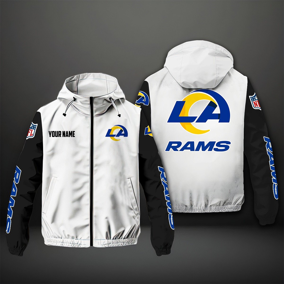 Los Angeles Rams NFL Personalized Windbreaker Jacket For Fan