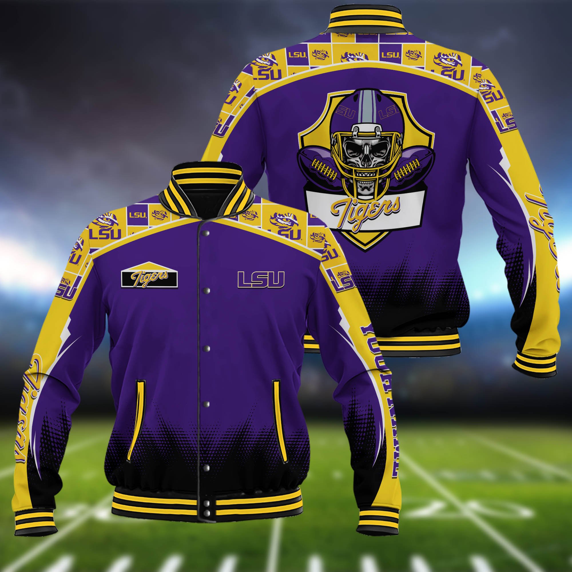 LSU TIGERS Baseball Jacket Custom Name, Sport Team Jacket, Sport Gifts 