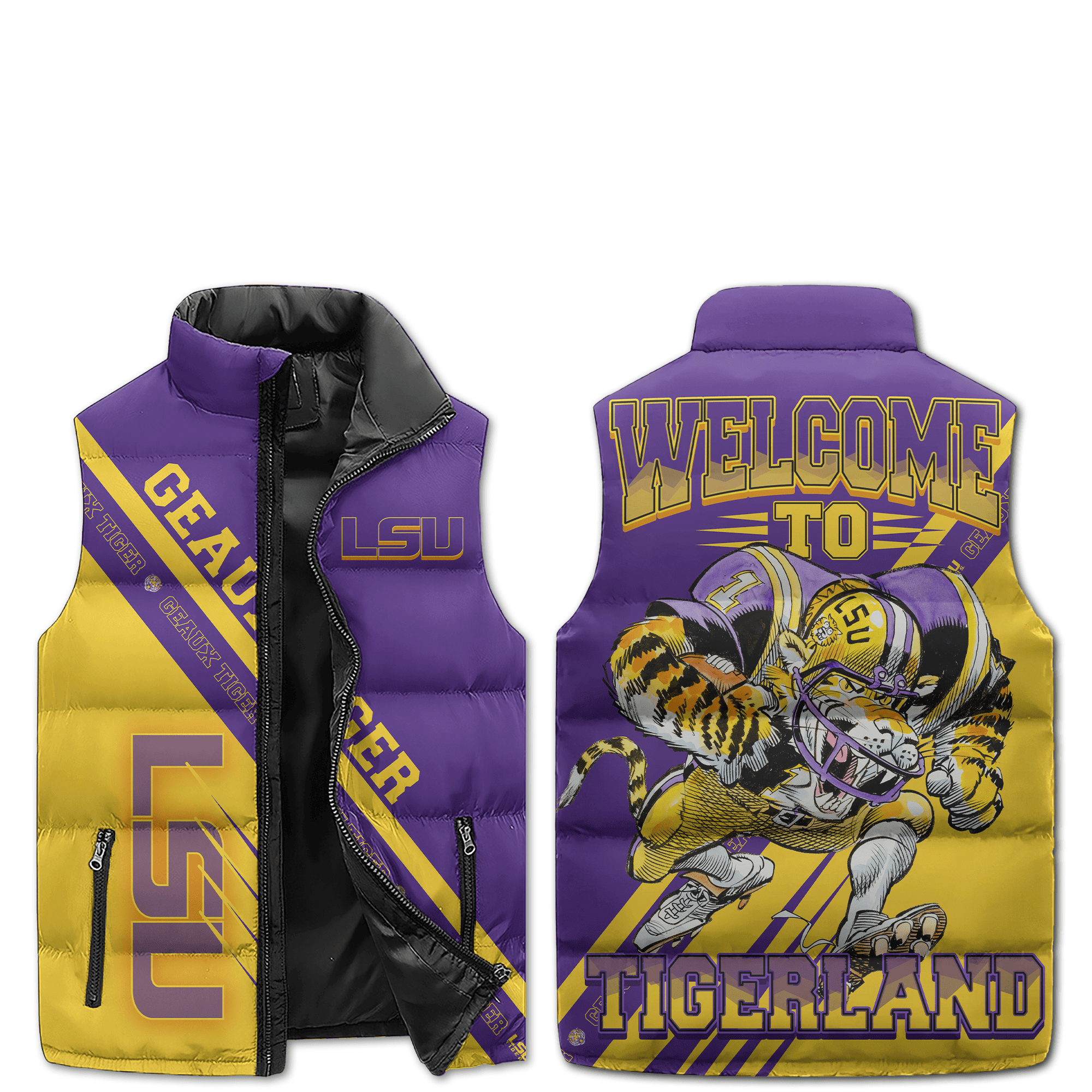 LSU Tigers NCAA Sleeveless Puffer Jacket