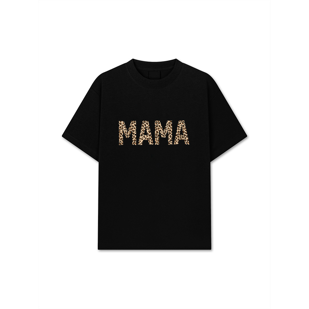 Mama Mini Leopard Animal Print Mothers Day Matching Mom Kids T-Shirt