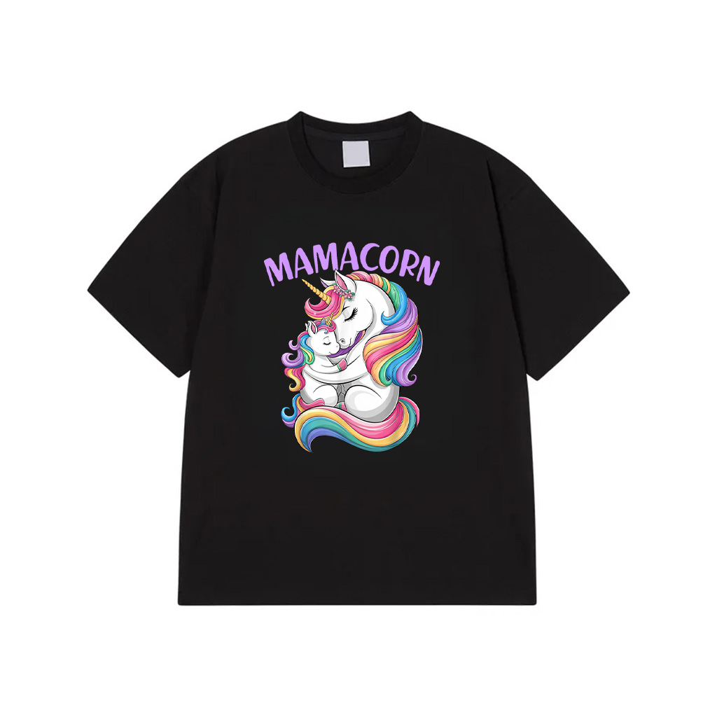 Mamacorn Mom Baby Girl Daughter Unicorn Mother's Day T-Shirt
