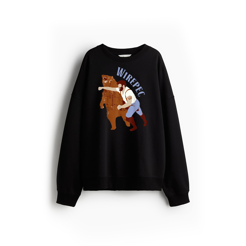 Man Punching Bear Funny Sweatshirt