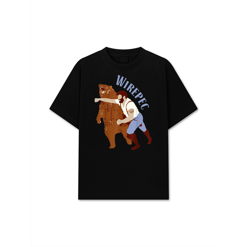 Man Punching Bear Funny T-Shirt