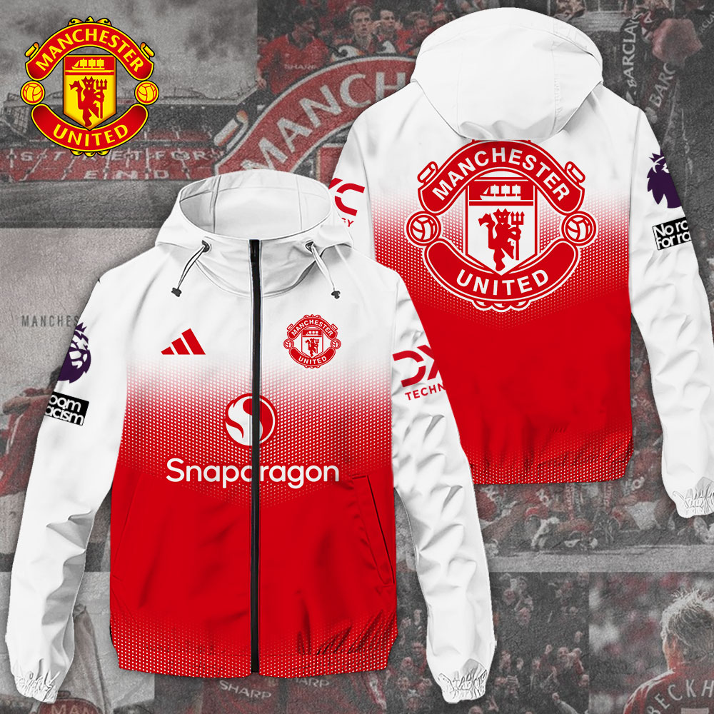 Manchester United EPL Style Windbreaker Jacket For Fans