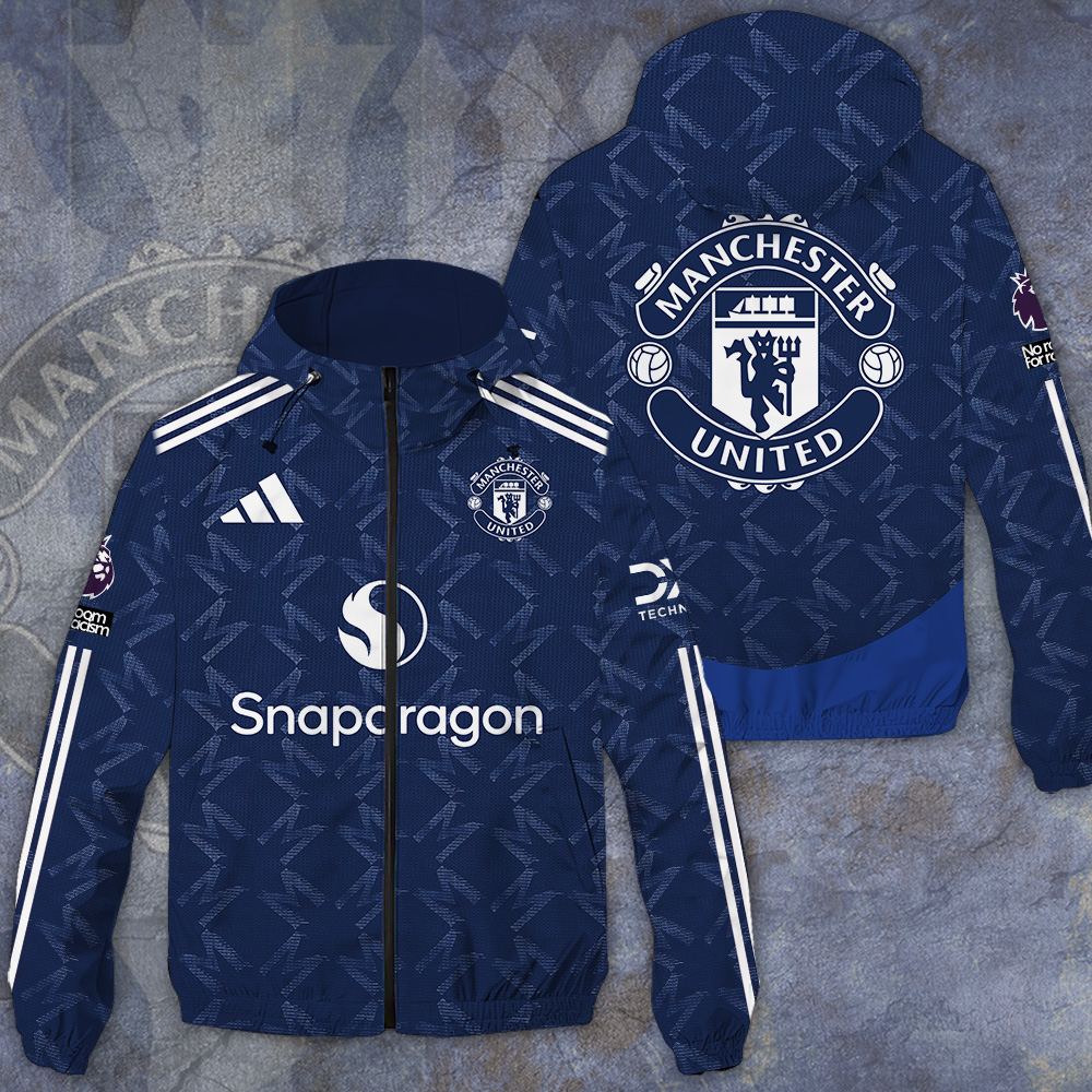 Manchester United EPL Style Windbreaker Jacket For Fans