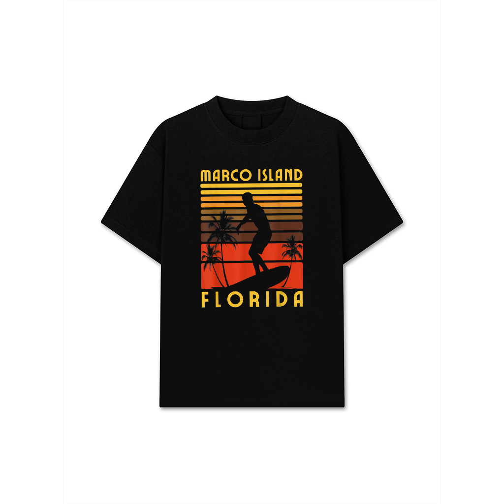 Marco Island Beach Florida Surfing Surfer Ocean Vintage T-Shirt