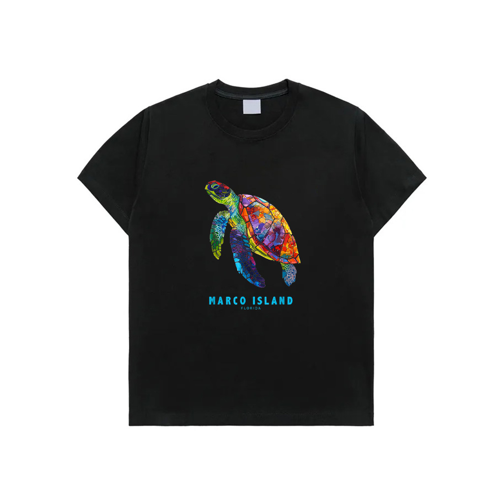 Marco Island Florida Sea Turtle Beach Vacation Retro Vintage T-Shirt 1