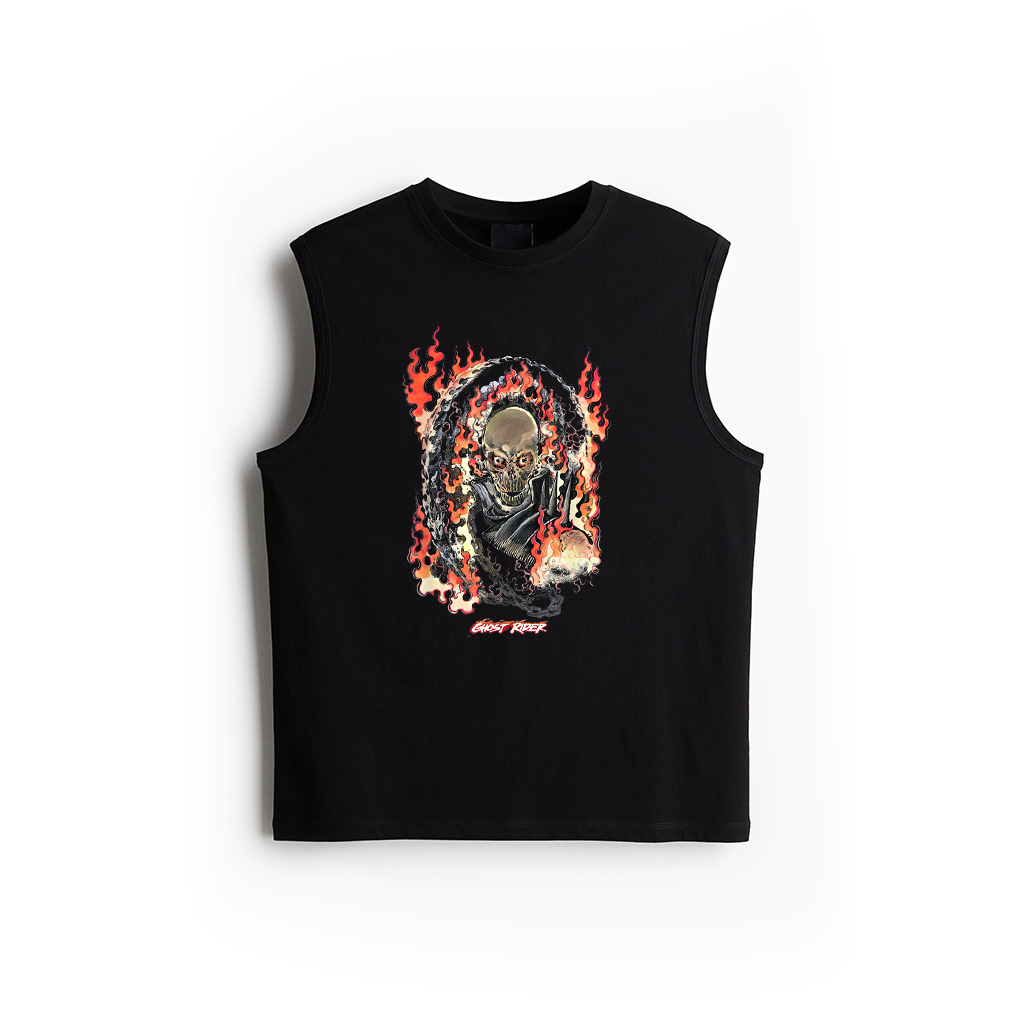 Marvel Comics Ghost Rider Vintage Comic Flame Icon Tank Top