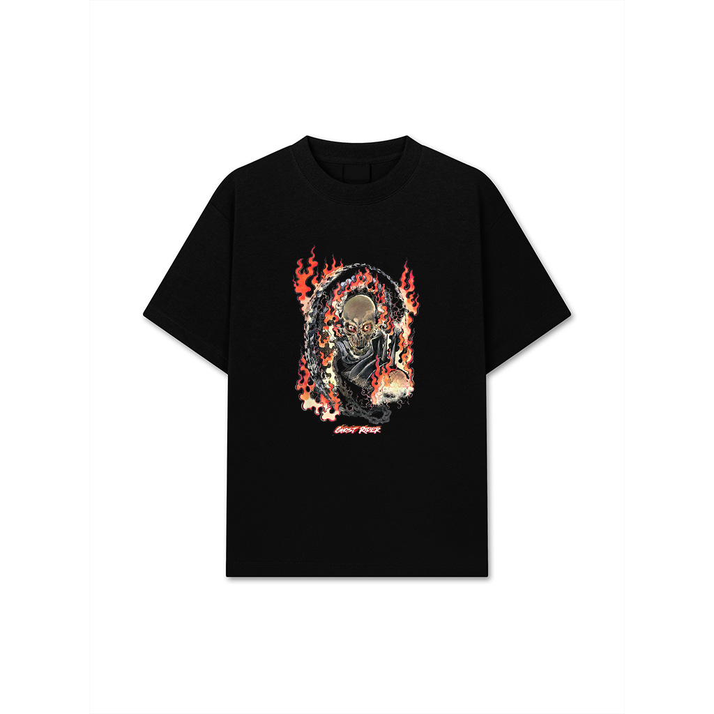 Marvel Comics Ghost Rider Vintage Comic Flame Icon T-Shirt