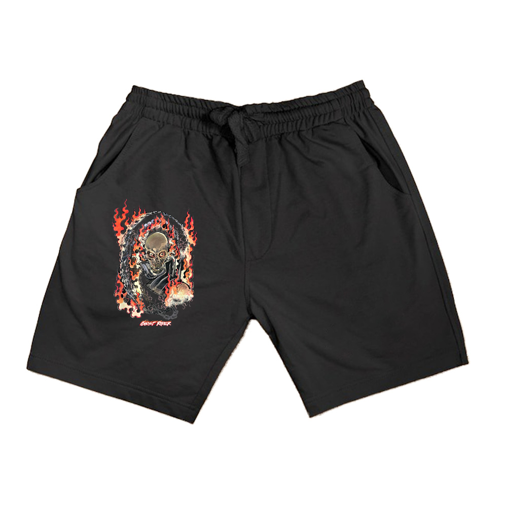 Marvel Comics Ghost Rider Vintage Comic Flame Icon Shorts