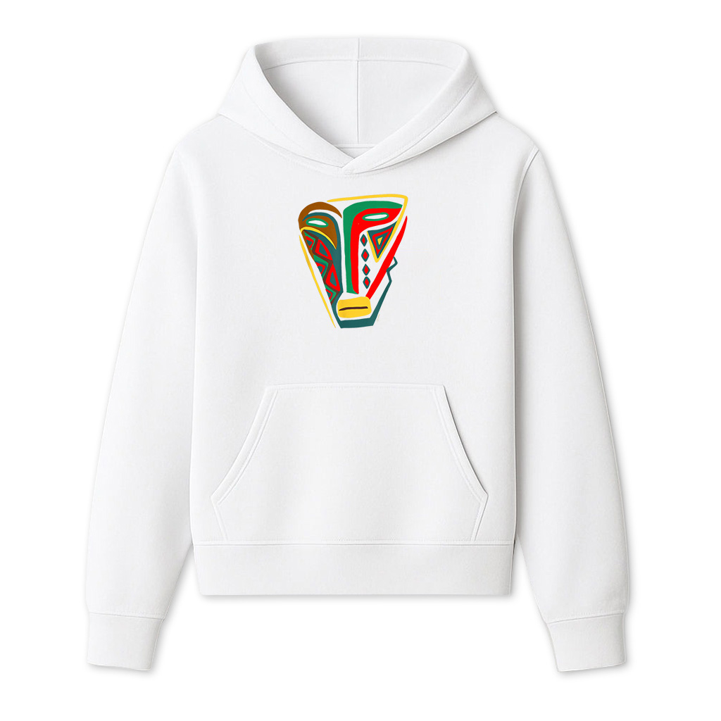 Mask Outsider Art Abstract Graphic Hoodie