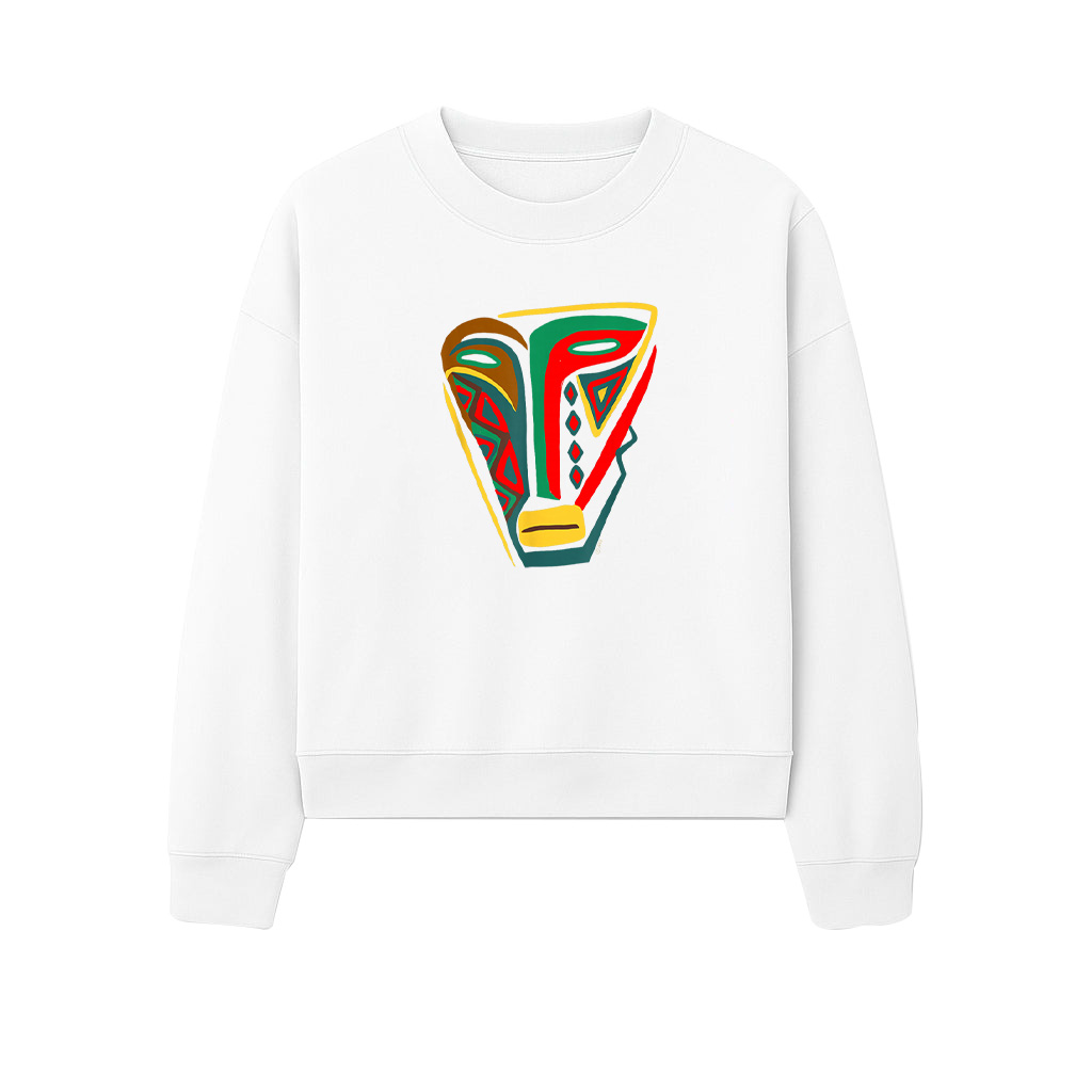 Mask Outsider Art Abstract Graphic Sweatshirts